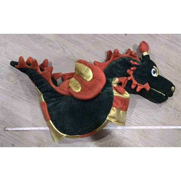 Melissa & Doug Plush Animal Fire Breathing Dragon Hand Full Body Puppet Two Hand - Picture 6 of 10
